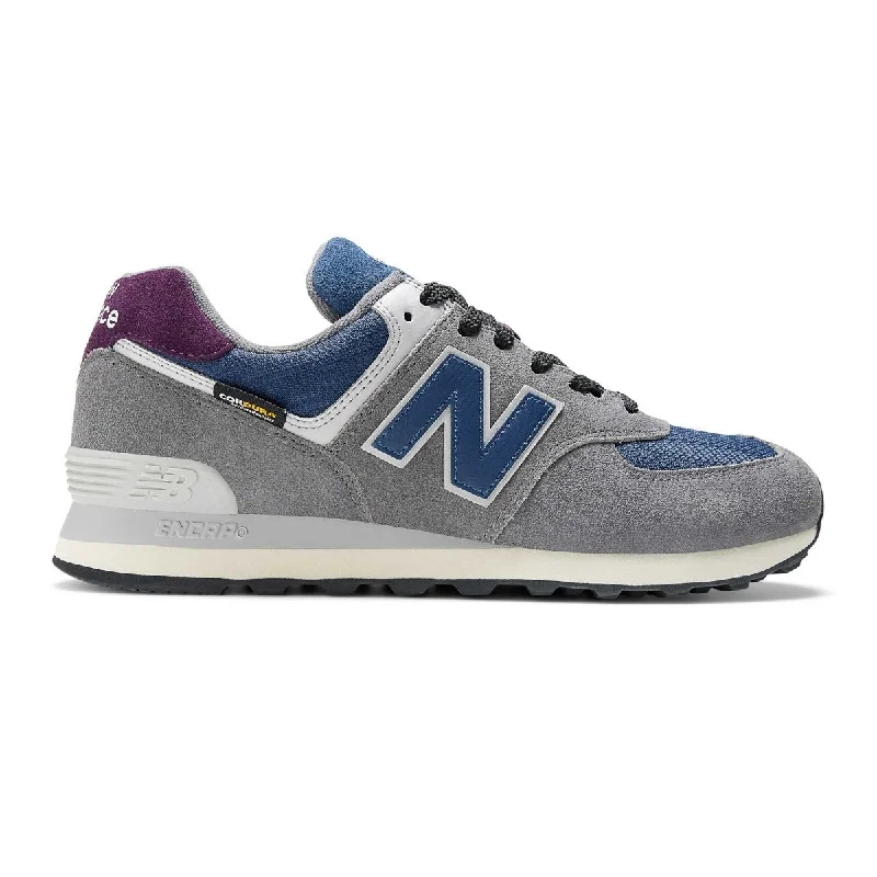 Men's Oxfords with a perforated leather strap for ventilationNew Balance Men's U574KGN Grey/Navy Men's Oxfords with a perforated leather strap for ventilationNew Balance Men's U574KGN Grey/Navy