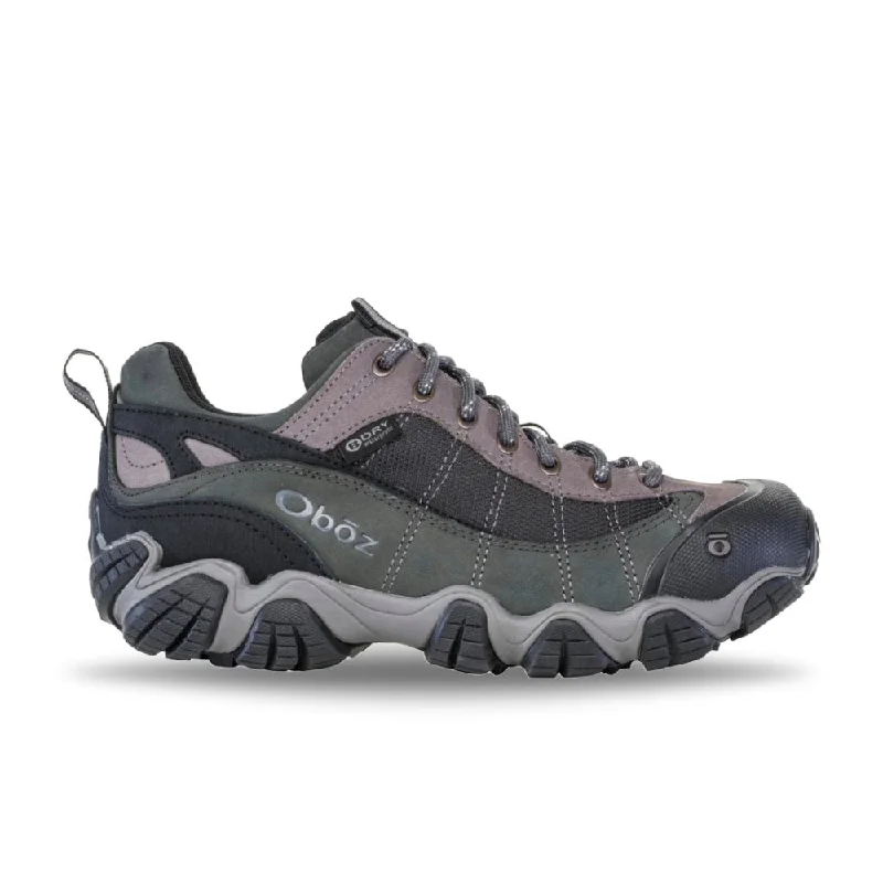 Men's Oxford shoes with a buckle closure and a pointed toeOboz Men's Firebrand II Low Waterproof - Gray Men's Oxford shoes with a buckle closure and a pointed toeOboz Men's Firebrand II Low Waterproof - Gray