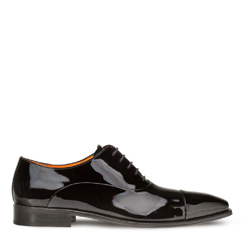 Men's Oxfords with a cap - toe design and a rubber heelPatent Leather Formal Oxford Men's Oxfords with a cap - toe design and a rubber heelPatent Leather Formal Oxford