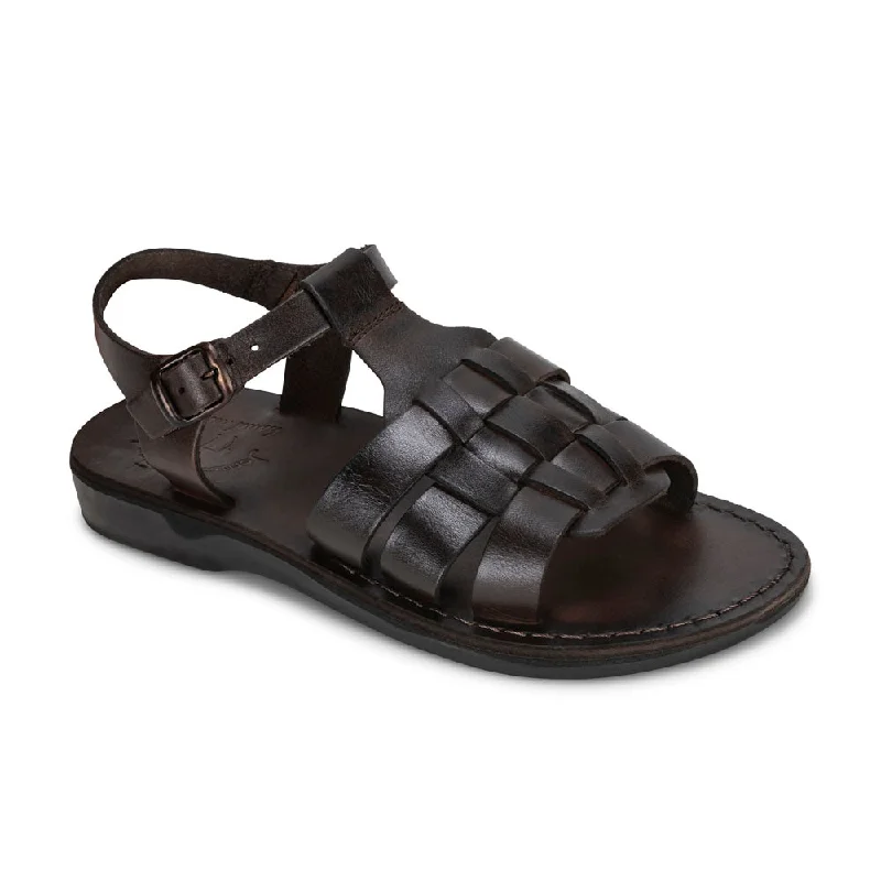 Men's sandals with a leather lining for comfortMikayla - Open Toe Fisherman-Style Sandal | Brown Men's sandals with a leather lining for comfortMikayla - Open Toe Fisherman-Style Sandal | Brown