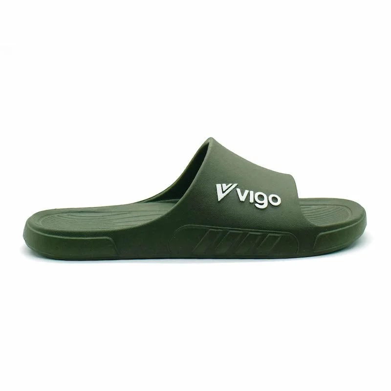 Men's sandals with a perforated leather upper for ventilationVigo Skid Sandals - Olive Men's sandals with a perforated leather upper for ventilationVigo Skid Sandals - Olive