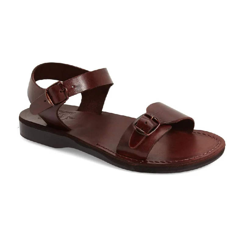 Men's sandals with a wide strap for supportThe Original - Leather Adjustable Buckle Sandal | Brown Men's sandals with a wide strap for supportThe Original - Leather Adjustable Buckle Sandal | Brown