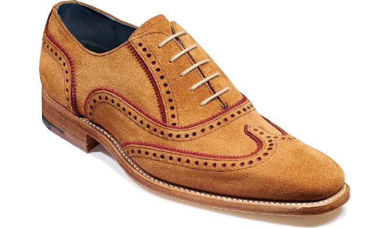 Men's Oxford shoes with a wingtip design and leather soleSpencer - Terra / Burgundy Suede Men's Oxford shoes with a wingtip design and leather soleSpencer - Terra / Burgundy Suede