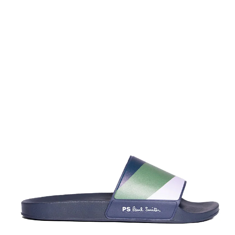 Men's sandals with a pointed toe for a stylish lookPaul Smith Nyro Sliders Lilac And Khaki Men's sandals with a pointed toe for a stylish lookPaul Smith Nyro Sliders Lilac And Khaki