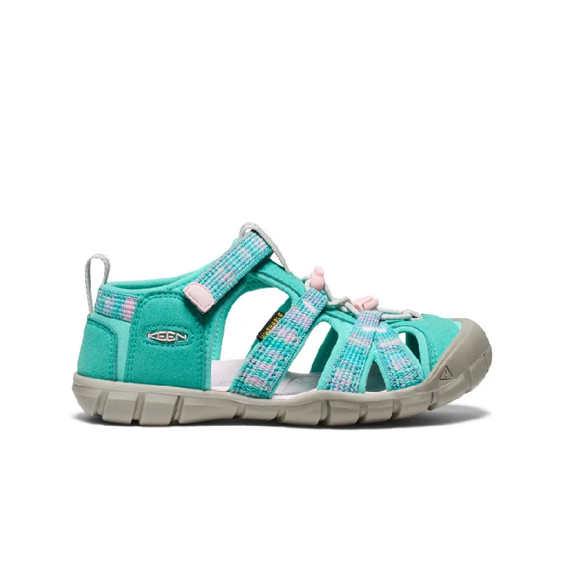 Men's sandals with a perforated leather upper for ventilationBig Kids' Seacamp II CNX | Bright Aqua/Giggle Pink Men's sandals with a perforated leather upper for ventilationBig Kids' Seacamp II CNX | Bright Aqua/Giggle Pink