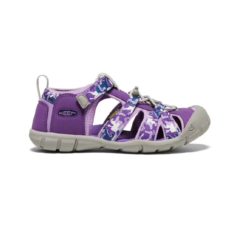 Men's sandals with a perforated leather upper for ventilationBig Kids' Seacamp II CNX | Camo/Tillandsia Purple Men's sandals with a perforated leather upper for ventilationBig Kids' Seacamp II CNX | Camo/Tillandsia Purple