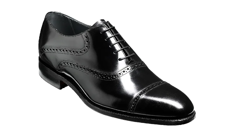 Men's Oxfords with a padded collar for a comfortable fitWilton - Black Hi-Shine