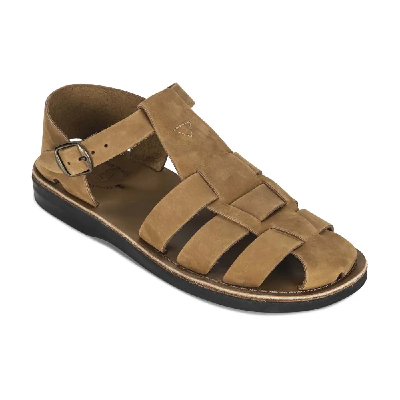 Men's sandals with a shock - absorbing insoleDaniel - Leather Fisherman Sport Sandal | Tan Nubuck Men's sandals with a shock - absorbing insoleDaniel - Leather Fisherman Sport Sandal | Tan Nubuck