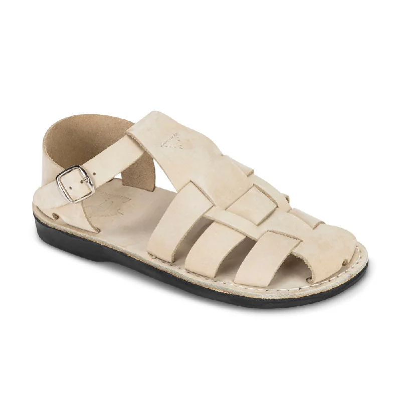 Waterproof men's sandals for water activitiesDaniel - Leather Fisherman Sport Sandal | White Nubuck Waterproof men's sandals for water activitiesDaniel - Leather Fisherman Sport Sandal | White Nubuck