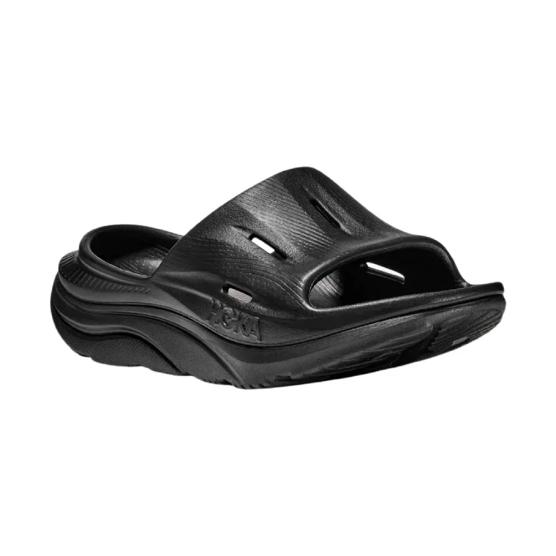 Men's sandals with a cushioned footbedHOKA Ora Recovery Slide 3 - Black