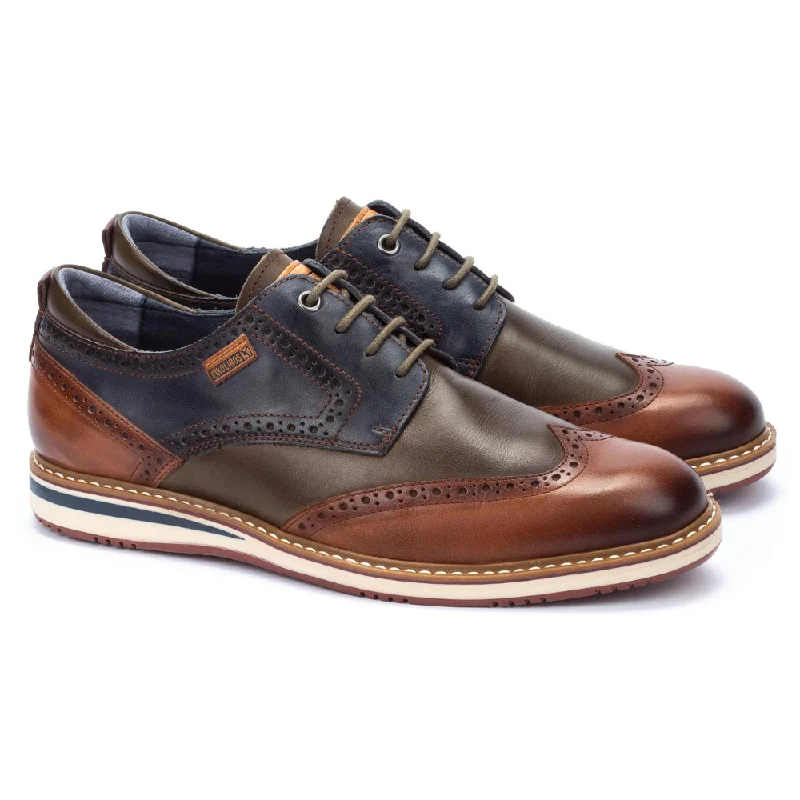Men's Oxfords with a perforated leather strap for ventilationPikolinos Avila Brandy Leather Shoe (Men's) Men's Oxfords with a perforated leather strap for ventilationPikolinos Avila Brandy Leather Shoe (Men's)