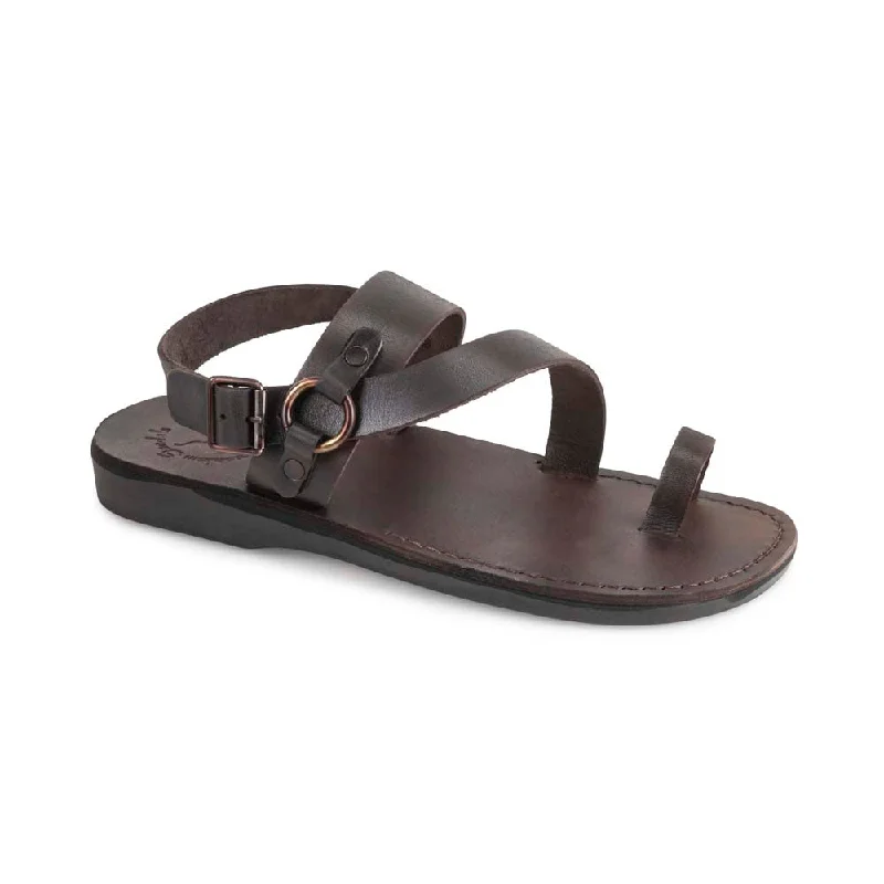 Men's sandals with a decorative buckle or charmGabriel - Leather Toe Loop Sandal | Brown Men's sandals with a decorative buckle or charmGabriel - Leather Toe Loop Sandal | Brown