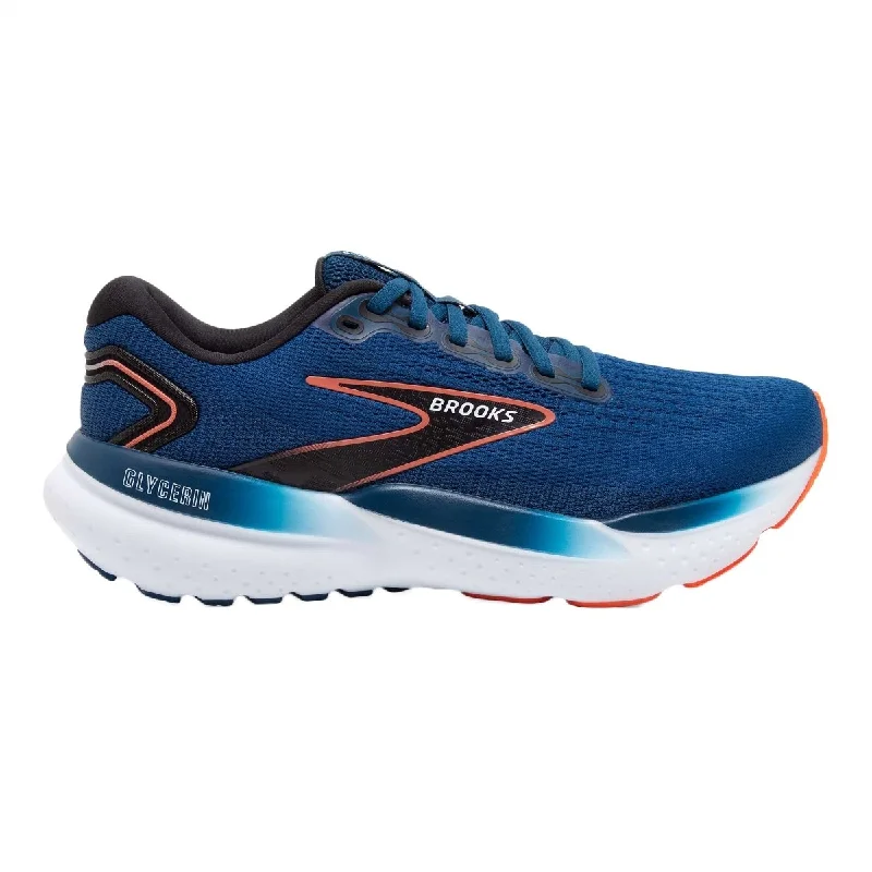 Men's Oxford shoes with a shock - absorbing insole and a leather liningBrooks Men's Glycerine 21 Blue/Orange Men's Oxford shoes with a shock - absorbing insole and a leather liningBrooks Men's Glycerine 21 Blue/Orange