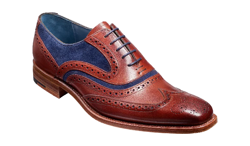 Men's Oxfords with a lace - up closure and a narrow fitMcclean - Rosewood Calf / Navy Suede Men's Oxfords with a lace - up closure and a narrow fitMcclean - Rosewood Calf / Navy Suede