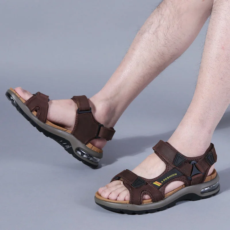 Men's sandals with a shock - absorbing insoleMen Summer Leather Casual Air Cushion Sandals Men's sandals with a shock - absorbing insoleMen Summer Leather Casual Air Cushion Sandals