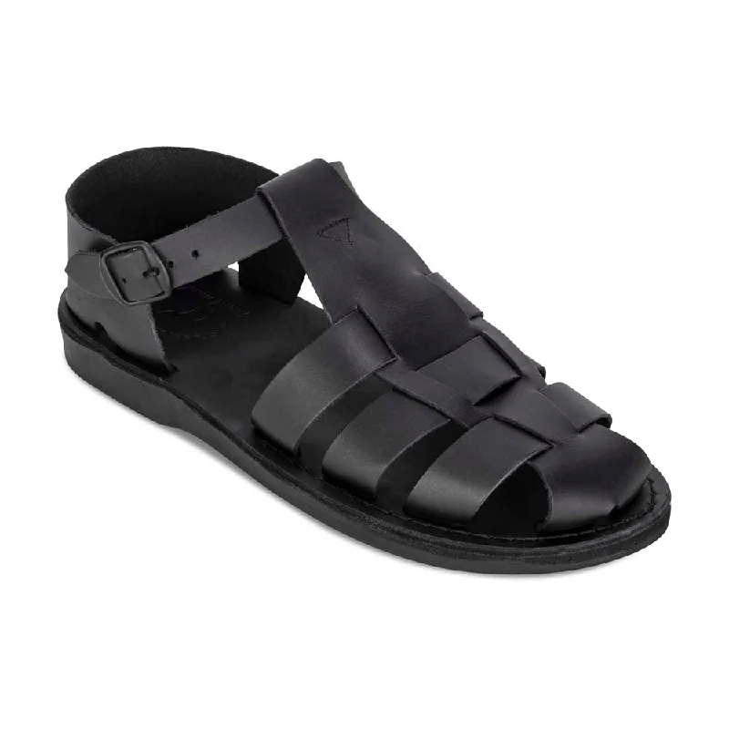 Men's sandals with a shock - absorbing insoleDaniel - Leather Fisherman Sport Sandal | Black Men's sandals with a shock - absorbing insoleDaniel - Leather Fisherman Sport Sandal | Black