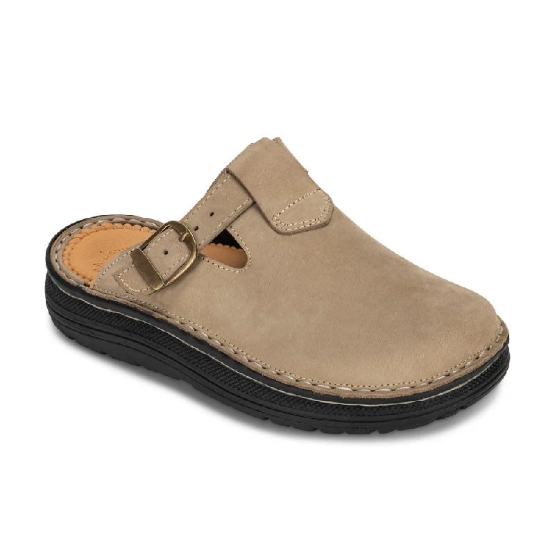 Men's sandals with a leather lining for comfortSawyer - Leather Clog-Toe Sandal | Olive Nubuck Men's sandals with a leather lining for comfortSawyer - Leather Clog-Toe Sandal | Olive Nubuck