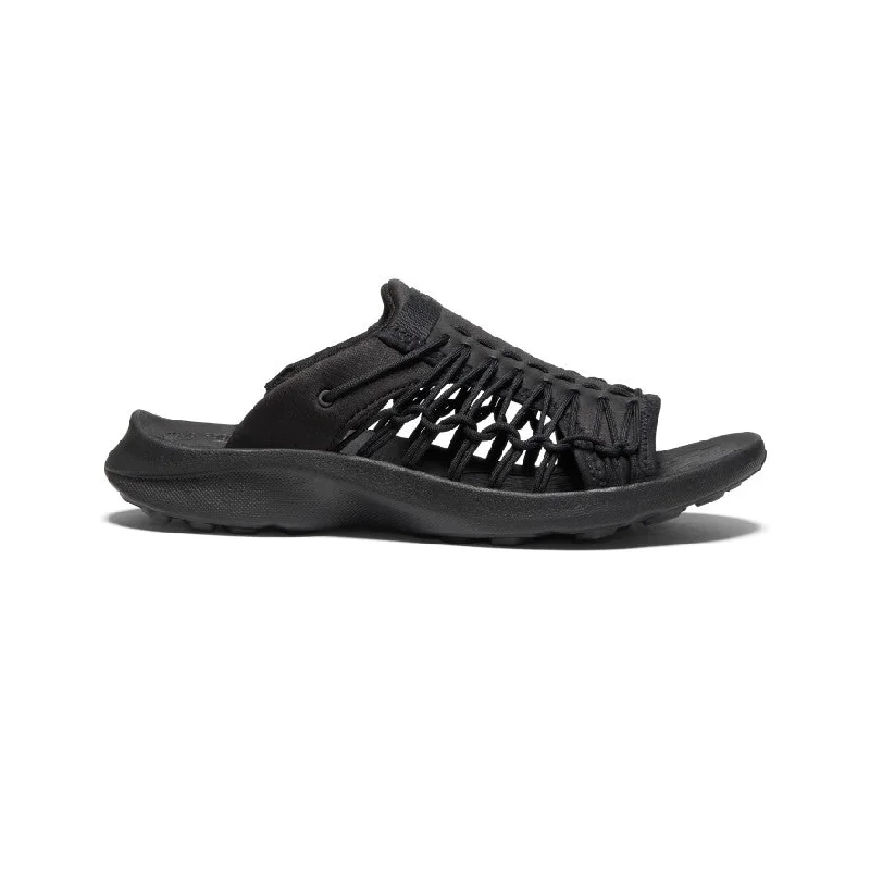Men's sandals with a stretchy strap for a better fitMen's UNEEK SNK Slide | Black/Black Men's sandals with a stretchy strap for a better fitMen's UNEEK SNK Slide | Black/Black