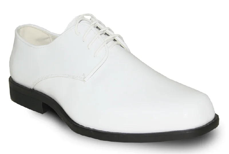 Men's Oxford shoes with a shock - absorbing insole and a leather liningBravo Tux 1 Formal, White Patent Men's Oxford shoes with a shock - absorbing insole and a leather liningBravo Tux 1 Formal, White Patent