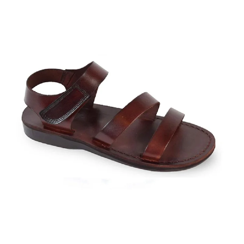 Men's sandals with a leather lining for comfortJared - Leather Velcro Strap Sandal | Brown Men's sandals with a leather lining for comfortJared - Leather Velcro Strap Sandal | Brown