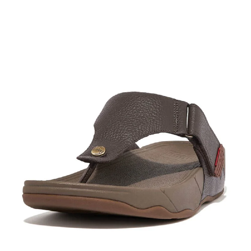 Men's sandals with a wide strap for supportFitFlop Men's Trakk II Sandals - Chocolate Brown Men's sandals with a wide strap for supportFitFlop Men's Trakk II Sandals - Chocolate Brown