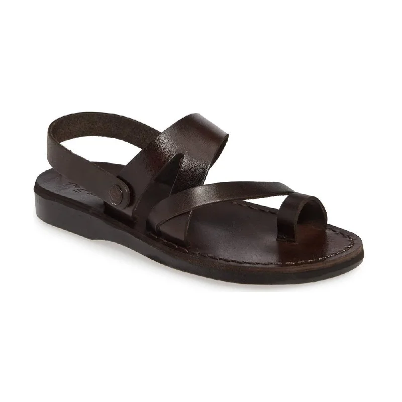 Men's sandals with a stretchy strap for a better fitBenjamin - Leather Slingback Sandal | Brown Men's sandals with a stretchy strap for a better fitBenjamin - Leather Slingback Sandal | Brown