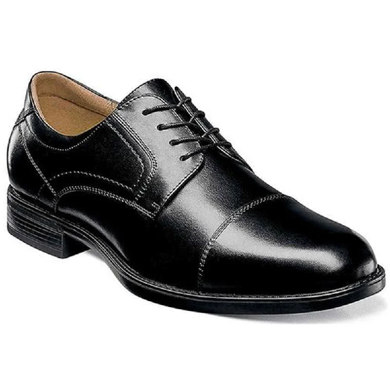 Men's Oxford shoes with a decorative inlay on the toeFlorsheim Midtown Cap Toe Oxford Black Smooth Leather (Men's) Men's Oxford shoes with a decorative inlay on the toeFlorsheim Midtown Cap Toe Oxford Black Smooth Leather (Men's)