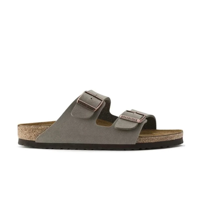 Men's sandals with a stretchy strap for a better fitBirkenstock Arizona - Stone Birkibuc Men's sandals with a stretchy strap for a better fitBirkenstock Arizona - Stone Birkibuc