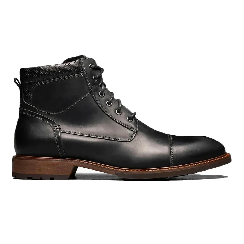 Brogue - perforated men's Oxfords for a traditional lookFlorsheim Men's Lodge Cap Boot Black Brogue - perforated men's Oxfords for a traditional lookFlorsheim Men's Lodge Cap Boot Black