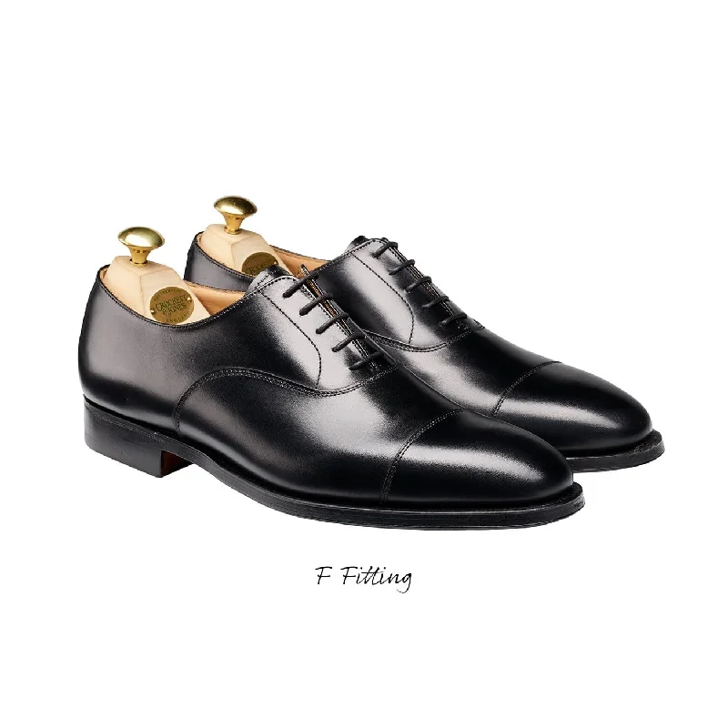 Men's Oxford shoes with a smooth leather upper and a leather soleConnaught Black Calf (F Fitting) Men's Oxford shoes with a smooth leather upper and a leather soleConnaught Black Calf (F Fitting)