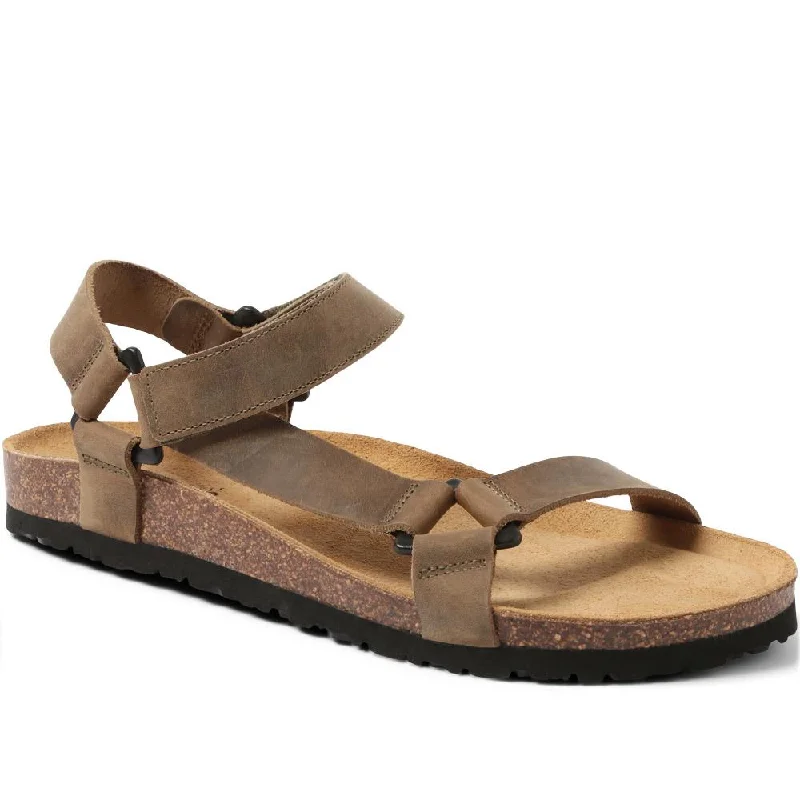 Men's sandals with a perforated leather upper for ventilationWilbur Leather Strappy Sandals - WILBUR / 323 932 Men's sandals with a perforated leather upper for ventilationWilbur Leather Strappy Sandals - WILBUR / 323 932
