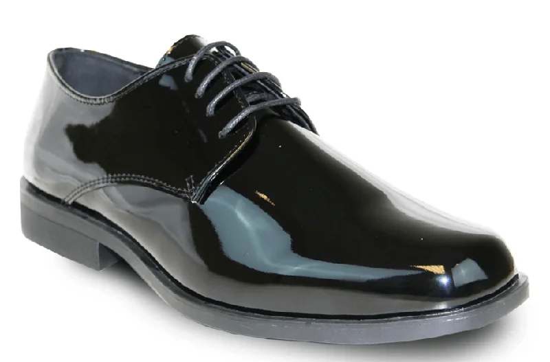Men's Oxfords with a cap - toe design and a rubber heelBravo Tux 1 Formal, Black Patent Men's Oxfords with a cap - toe design and a rubber heelBravo Tux 1 Formal, Black Patent