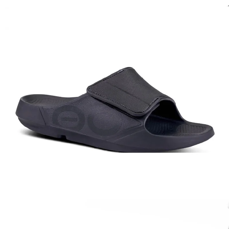 Men's sandals with a durable outer soleOOahh Sport Flex Matte Black
