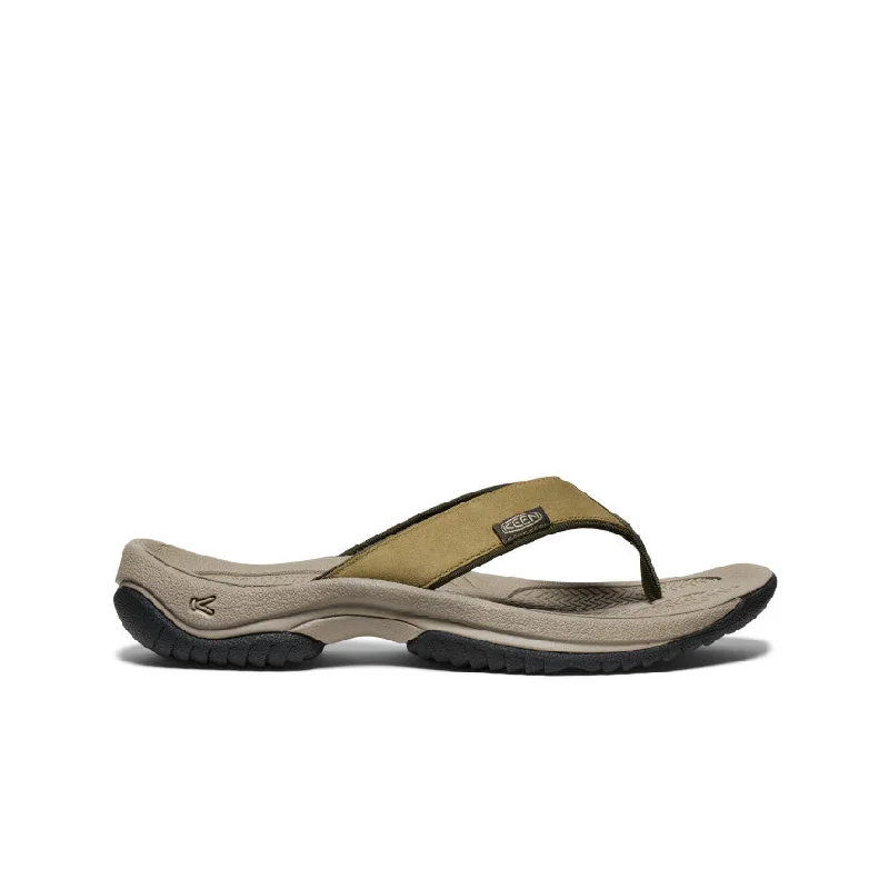 Men's sandals with a removable insole for cleaningMen's Kona Leather Flip-Flop | Martini Olive/Forest Night Men's sandals with a removable insole for cleaningMen's Kona Leather Flip-Flop | Martini Olive/Forest Night