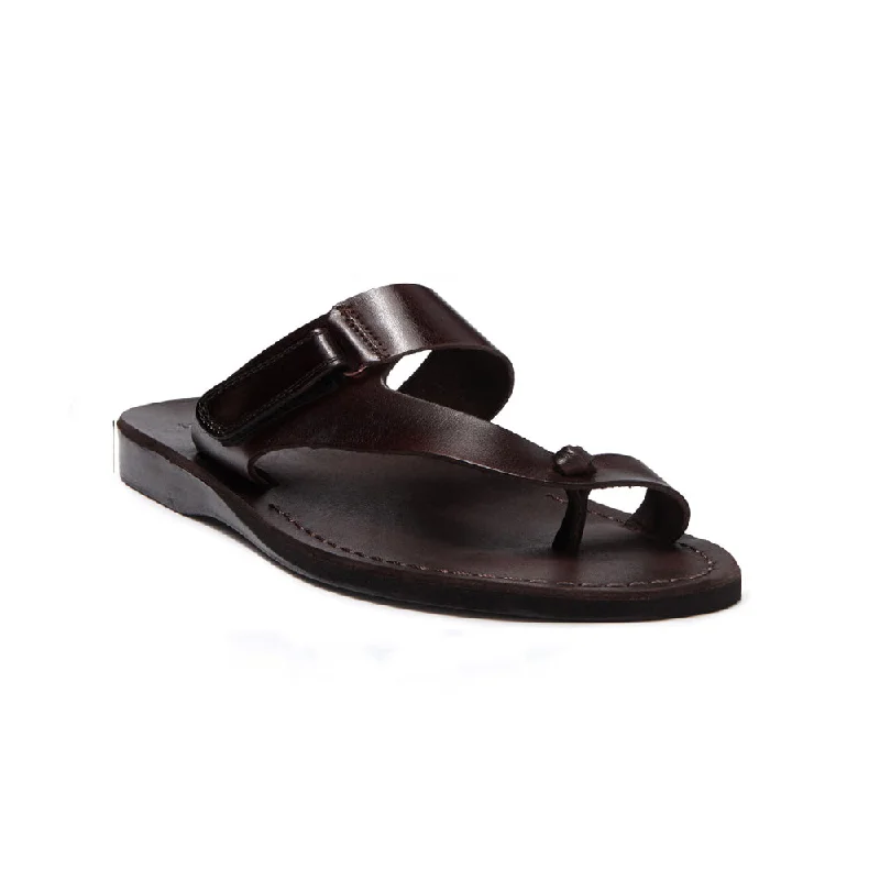 Flip - flop style men's sandals for beach wearRafael - Leather Velcro Strap Sandal | Brown Flip - flop style men's sandals for beach wearRafael - Leather Velcro Strap Sandal | Brown