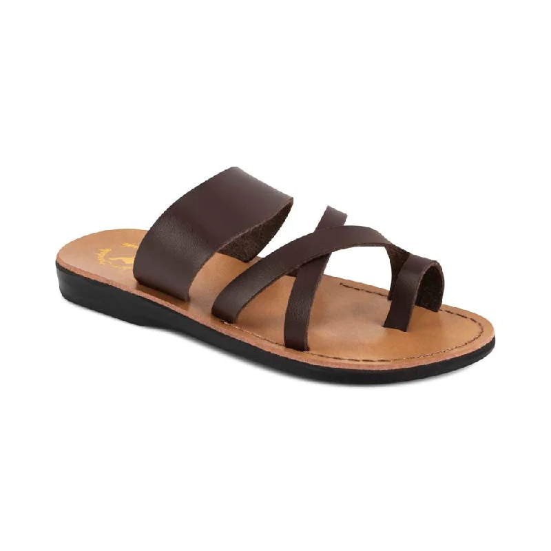 Men's sandals with a perforated leather upper for ventilationThe Good Shepherd Vegan - Leather Alternative Sandal | Brown Men's sandals with a perforated leather upper for ventilationThe Good Shepherd Vegan - Leather Alternative Sandal | Brown