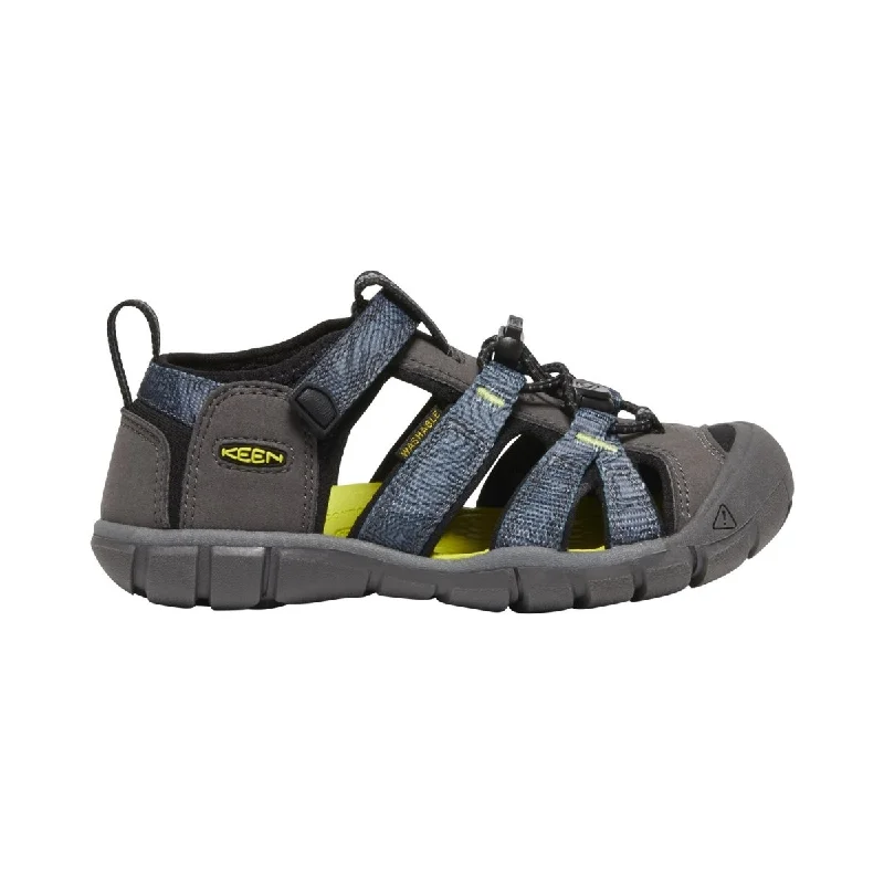 Men's sandals with a decorative buckle or charmKeen Boy's PS (Preschool) Seacamp Magnet Print/Evening Primrose Men's sandals with a decorative buckle or charmKeen Boy's PS (Preschool) Seacamp Magnet Print/Evening Primrose