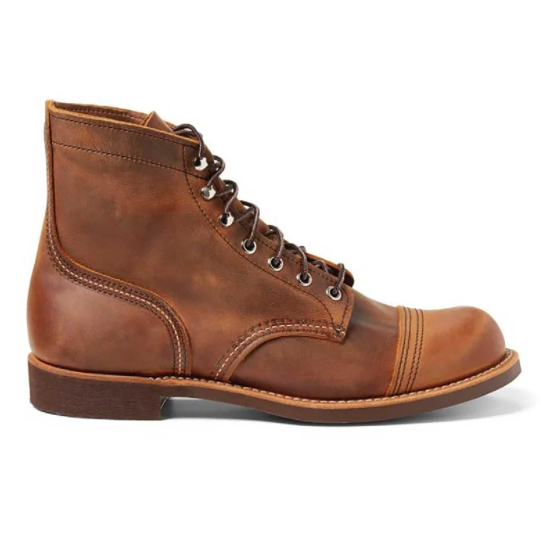 Men's leather Oxford shoes with a plain toeRed Wing Men's Iron Ranger 8085 Copper Rough & Tough Men's leather Oxford shoes with a plain toeRed Wing Men's Iron Ranger 8085 Copper Rough & Tough