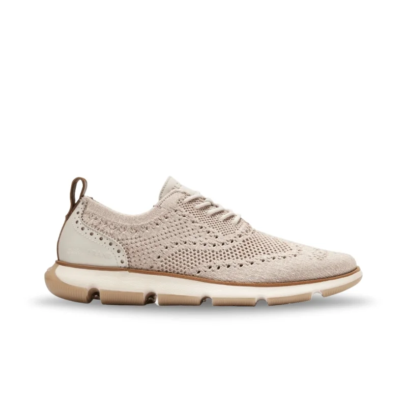 Men's Oxfords with a perforated leather strap for ventilationCole Haan Men's 4.Zerogrand C35651 - Silver Birch Stitchlite Men's Oxfords with a perforated leather strap for ventilationCole Haan Men's 4.Zerogrand C35651 - Silver Birch Stitchlite
