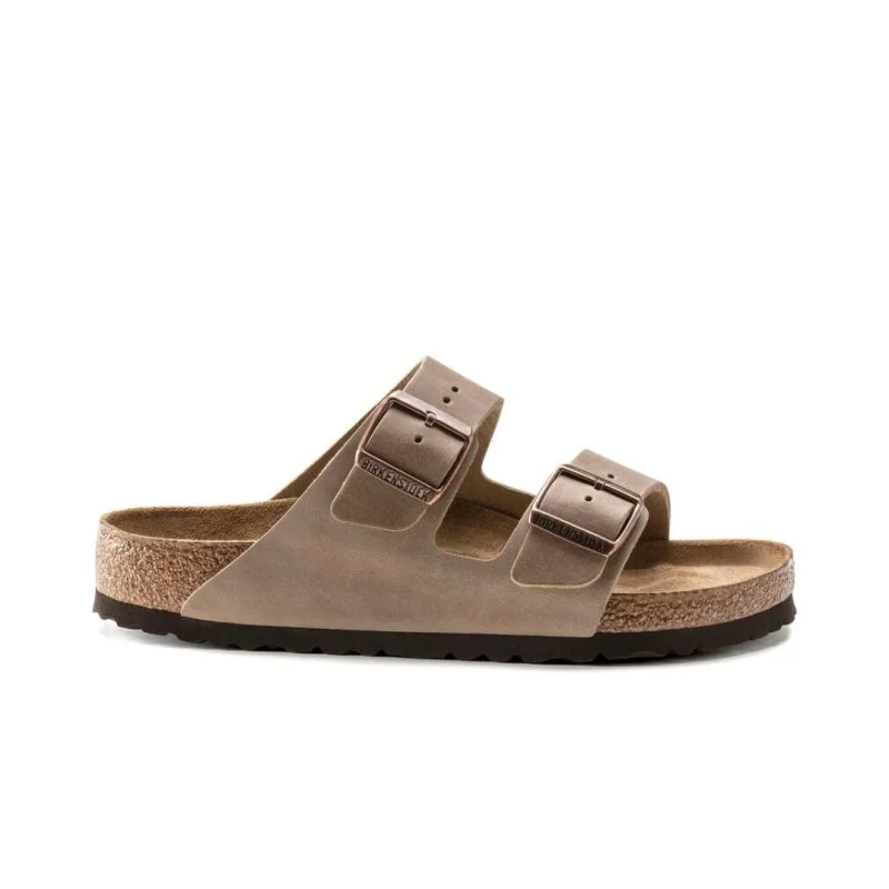 Men's sandals with a contrast stitching detailBirkenstock Arizona Soft Footbed - Tobacco Oiled Leather Men's sandals with a contrast stitching detailBirkenstock Arizona Soft Footbed - Tobacco Oiled Leather
