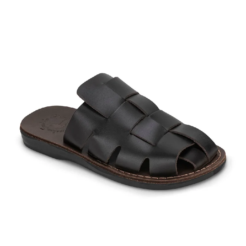 Men's sandals with a stretchy strap for a better fitSailor - Leather Braided Mule Slide | Brown Men's sandals with a stretchy strap for a better fitSailor - Leather Braided Mule Slide | Brown