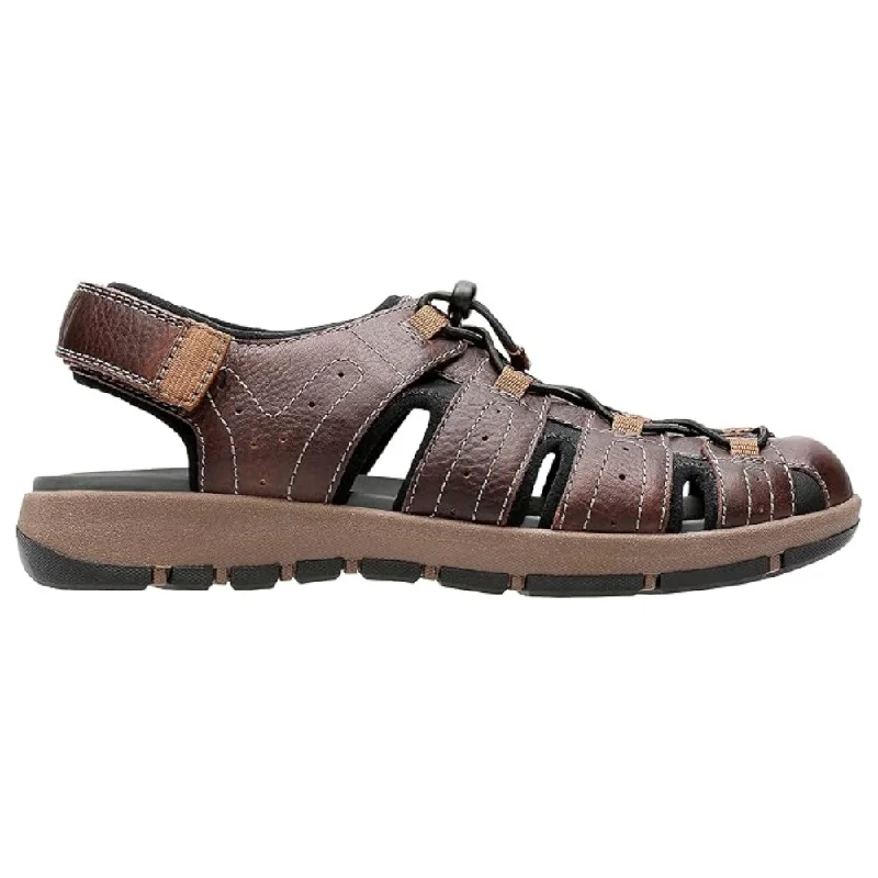 Men's sandals with a leather lining for comfortClarks Brixby Cove Dark Brown Leather Sandal (Men's) Men's sandals with a leather lining for comfortClarks Brixby Cove Dark Brown Leather Sandal (Men's)