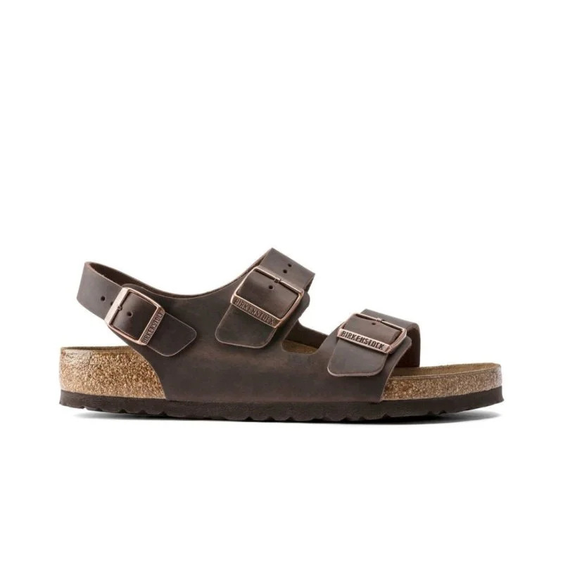 Men's sandals with a leather lining for comfortBirkenstock Milano - Habana Oiled Leather Men's sandals with a leather lining for comfortBirkenstock Milano - Habana Oiled Leather