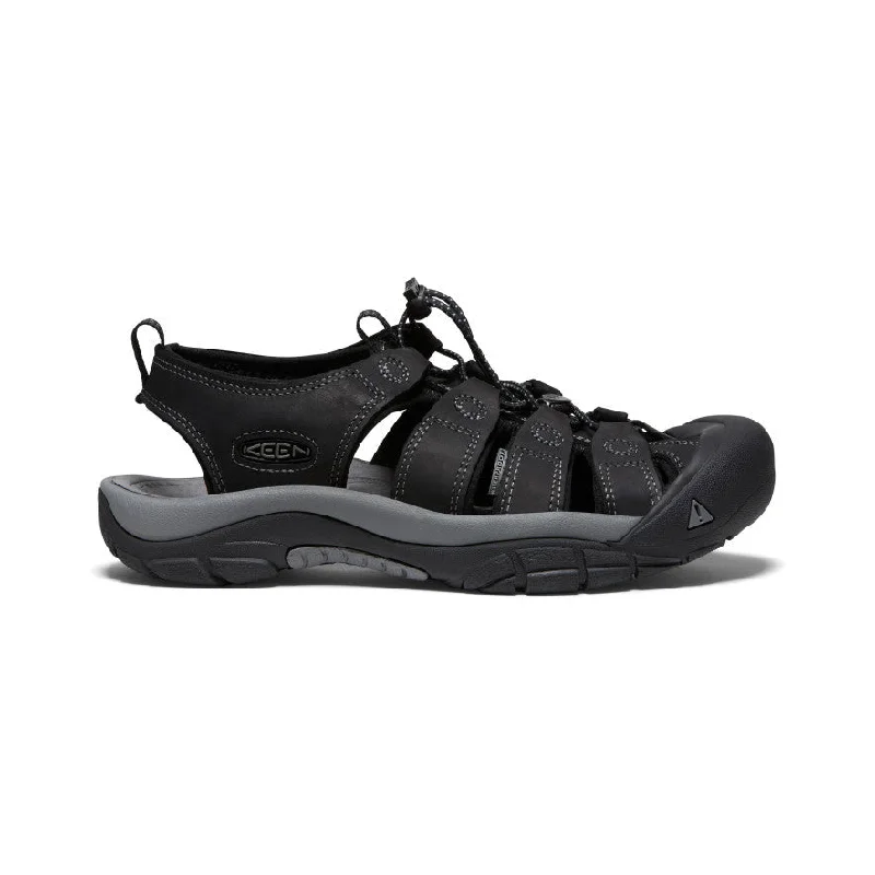 Men's sandals with a decorative buckle or charmKeen Men's Newport Leather 1022247 BLACK STEEL GREY Men's sandals with a decorative buckle or charmKeen Men's Newport Leather 1022247 BLACK STEEL GREY