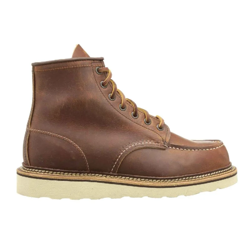 Men's Oxfords in a dark burgundy leather for a unique styleRed Wing Men's 6-Inch Classic Moc 1907 Copper Rough & Tough Men's Oxfords in a dark burgundy leather for a unique styleRed Wing Men's 6-Inch Classic Moc 1907 Copper Rough & Tough
