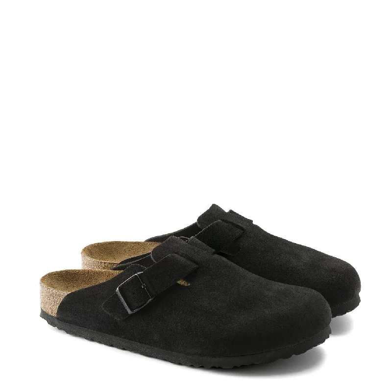 Men's sandals with a cushioned footbedBirkenstock Boston SFB VL Regular Sandal Black Men's sandals with a cushioned footbedBirkenstock Boston SFB VL Regular Sandal Black