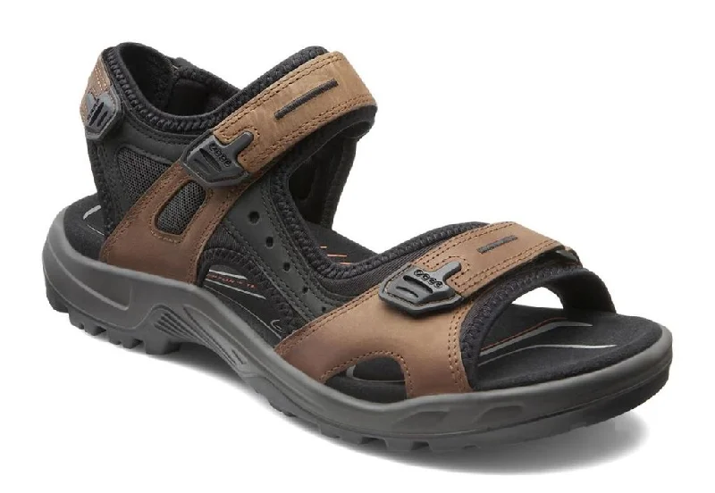 Men's sandals with a flexible sole for easy movementEcco men's 069564-52340 Yucatan sandal bison/black/black SIZE 47 Men's sandals with a flexible sole for easy movementEcco men's 069564-52340 Yucatan sandal bison/black/black SIZE 47