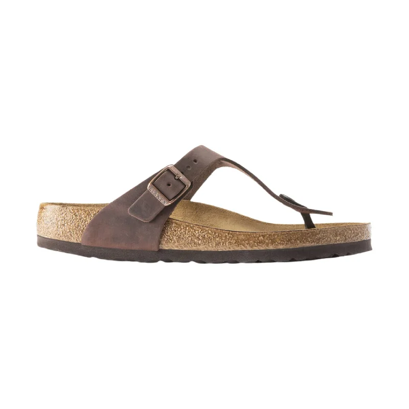 Men's sandals with a shock - absorbing insoleBirkenstock Gizeh Sandal - Oiled Leather Habana Men's sandals with a shock - absorbing insoleBirkenstock Gizeh Sandal - Oiled Leather Habana