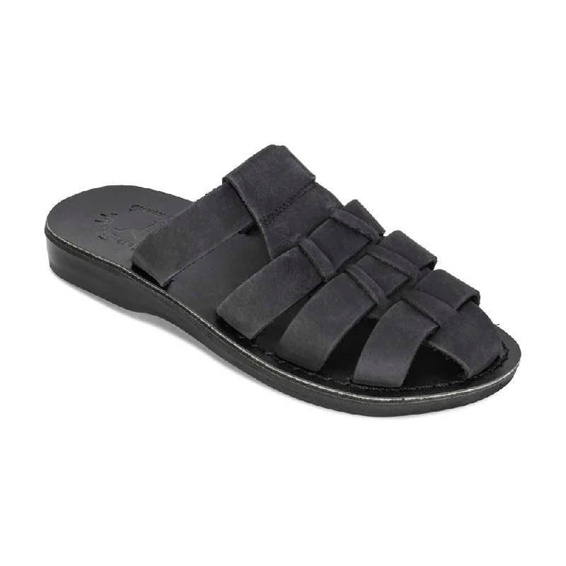 Men's sandals with a durable outer soleMichael Slide - Leather Pacific Slide Sandal | Black Nubuck Men's sandals with a durable outer soleMichael Slide - Leather Pacific Slide Sandal | Black Nubuck