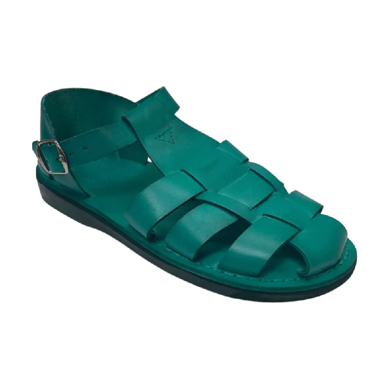 Men's sandals with a removable insole for cleaningDaniel - Leather Fisherman Sport Sandal | Turquoise Men's sandals with a removable insole for cleaningDaniel - Leather Fisherman Sport Sandal | Turquoise